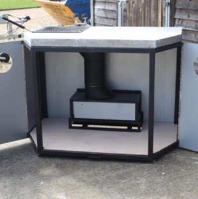 Tom P - Commercial BBQ Station (with internal recycling bins)